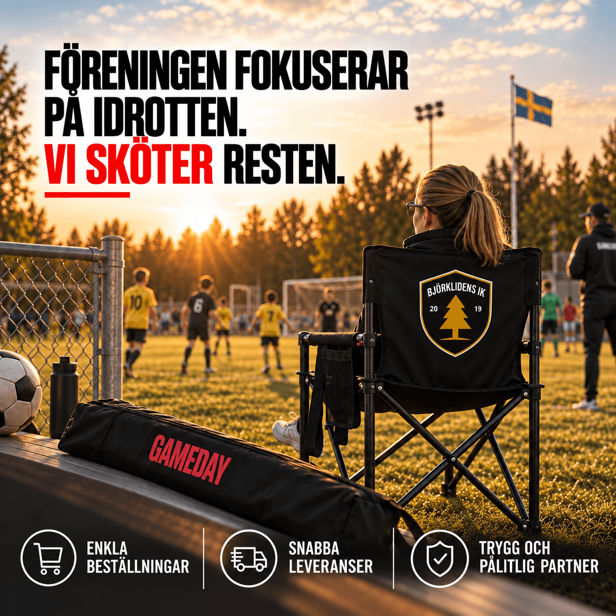 GAMEDAY matchstol komfort vid sidlinjen